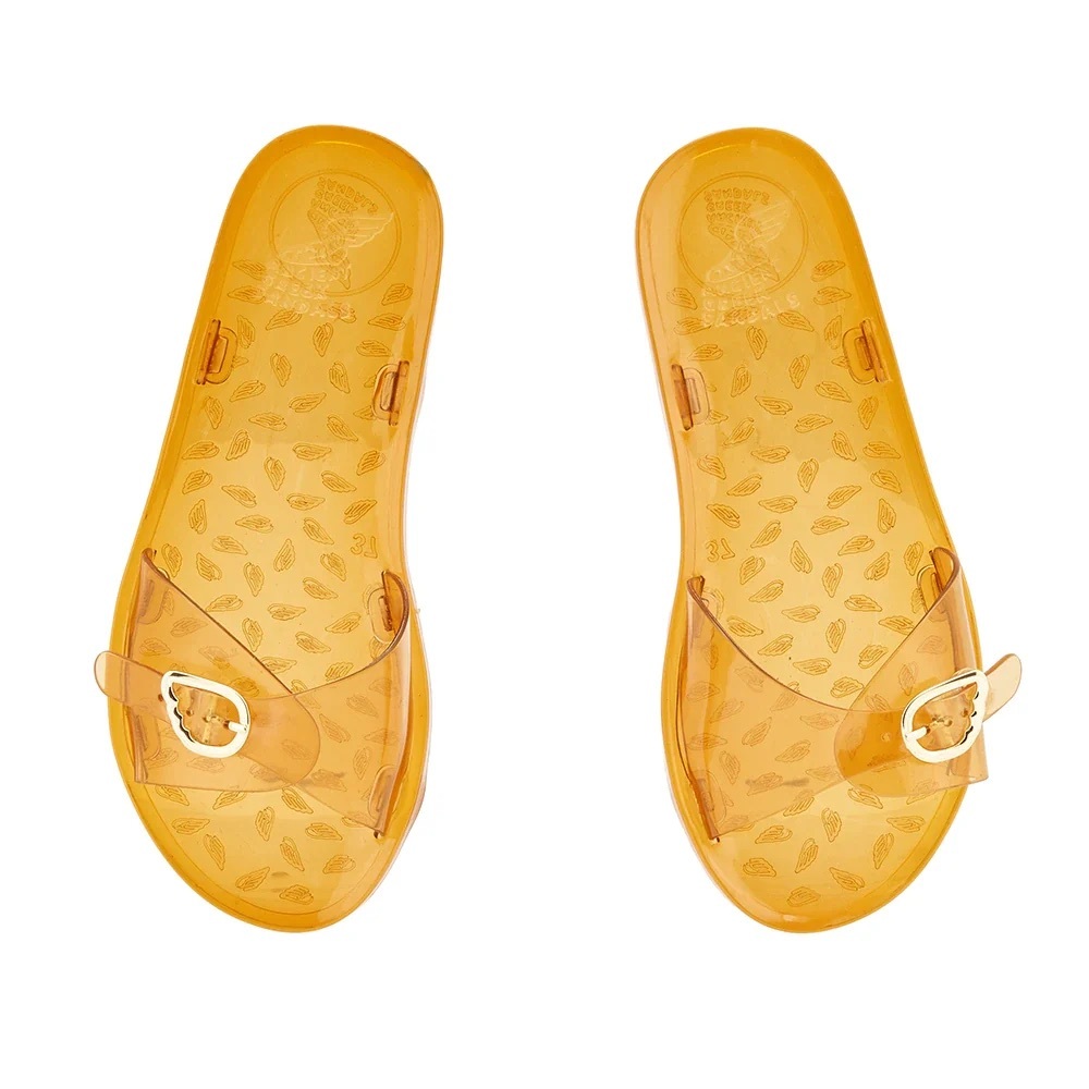 Ancient Greek Sandals Filia Jelly Slides Sandals in Caramel NIB